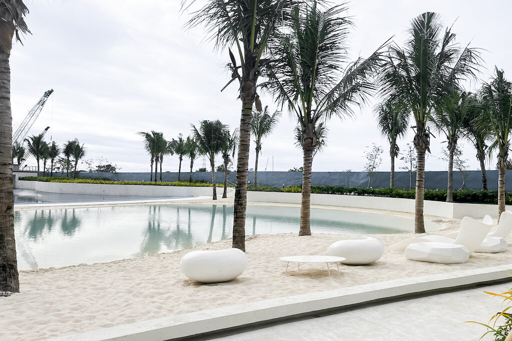 Palms and sand